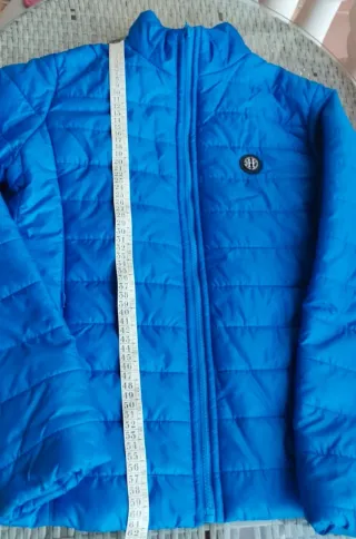Chaqueta acolchada puffer azul casaco M nueva