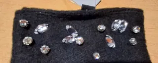 Guantes Desigual negros con pedrería