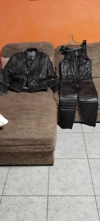 Conjunto Piel Moto Chaqueta T50 Peto T52