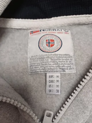 Sudadera Geographical Norway Gris