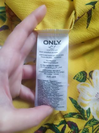 Blusa ONLY fiori gialla taglia M