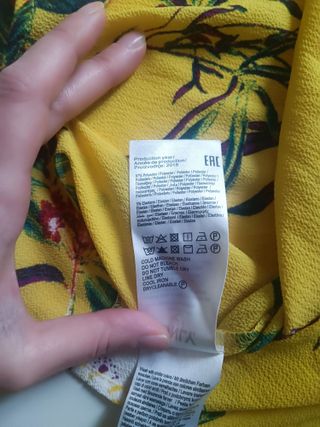 Blusa ONLY fiori gialla taglia M