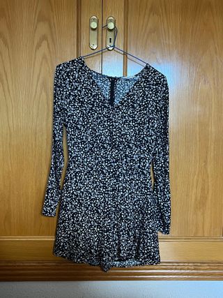 Mono corto floral manga larga