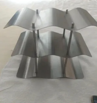 Botellero diseño vintage metal plateado