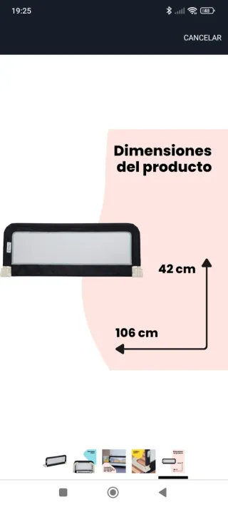 Barrera de Cama Safety 1st Gris