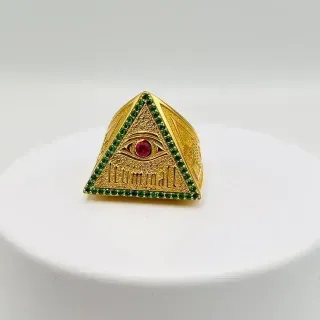 Anillo Sello Pirámide Iluminati