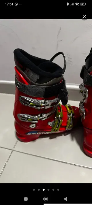 Botas de esquí Salomon rojas