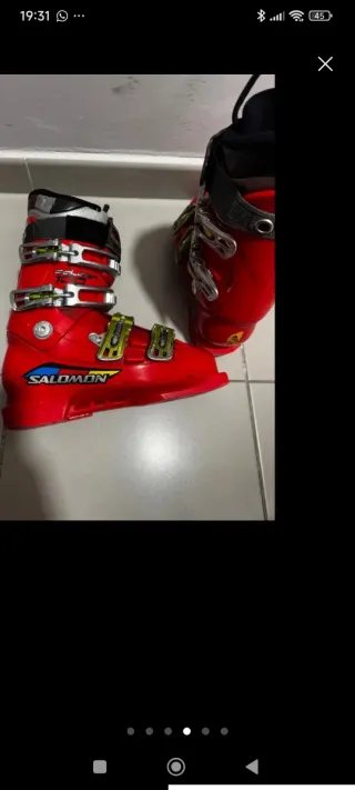 Botas de esquí Salomon rojas