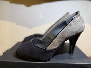 Zapatos de tacón grises y negros T37