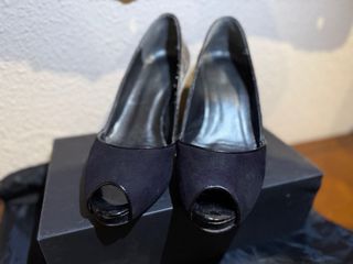 Zapatos de tacón grises y negros T37