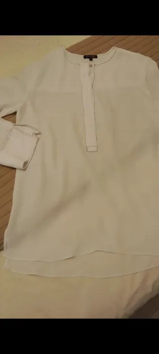 Blusa blanca Massimo Dutti