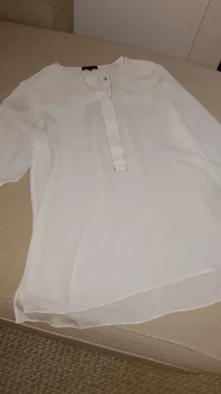 Blusa blanca Massimo Dutti