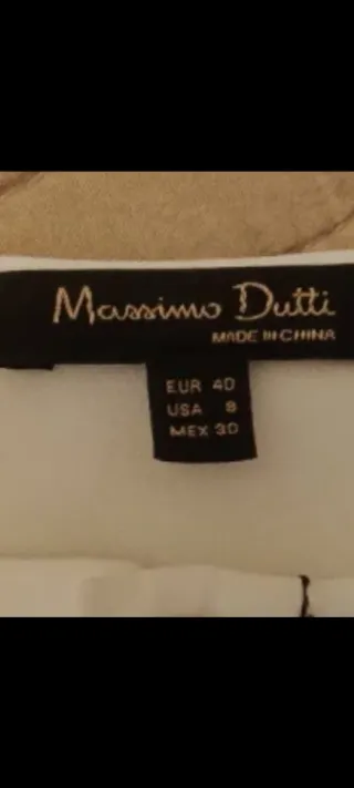 Blusa blanca Massimo Dutti