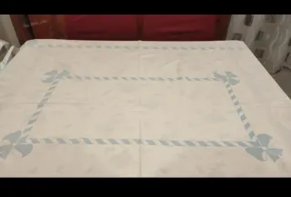 Tovaglia Mulino Bianco cotone fiore e fiocco