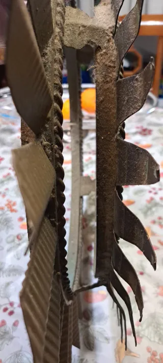 Espejo Sol Dorado Metal Cristal. De forja