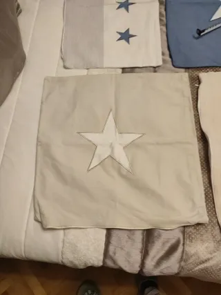 4 Fundas cojín habitación infantil estrellas