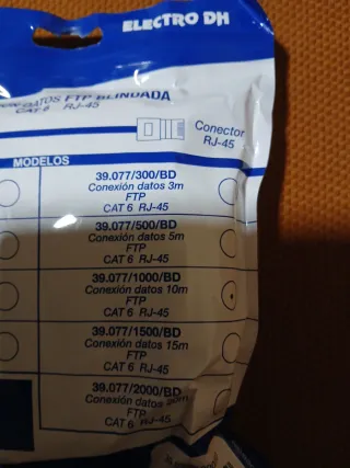 Cable Red Electro DH 10m Cat 6 FTP Blindado