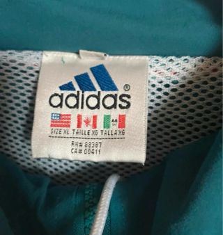 Chaqueta Adidas Vintage Roja y Turquesa