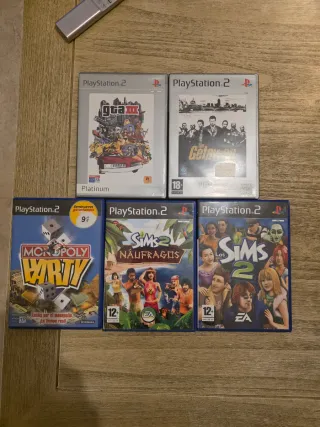 Pack 5 Juegos PS2: GTA III, Getaway, Monopoly, Sim