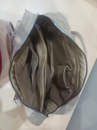 Bolso de asas cómodo beige