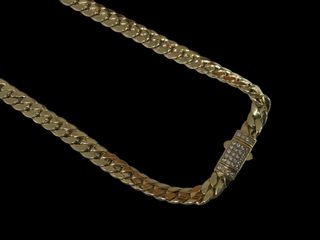 cadena oro 18k con circonita 27.5cm