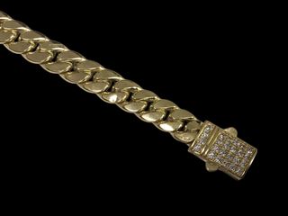 cadena oro 18k con circonita 27.5cm