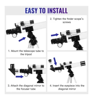 Telescopio con trípode y accesorios F40040 NUEVO