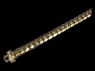 pulsera oro 18k con circonita