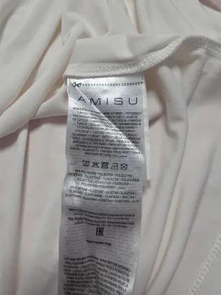 AMISU - Top Lencero Crema con Encaje - Talla S