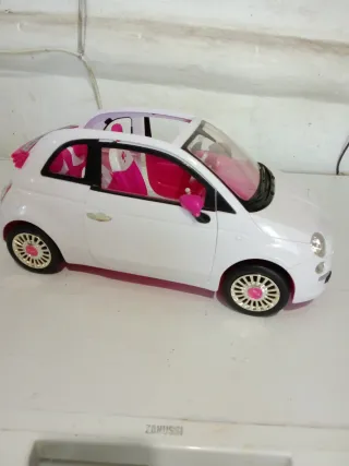 Macchina Barbie Fiat 500 Rosa e Bianco