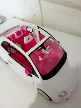 Macchina Barbie Fiat 500 Rosa e Bianco