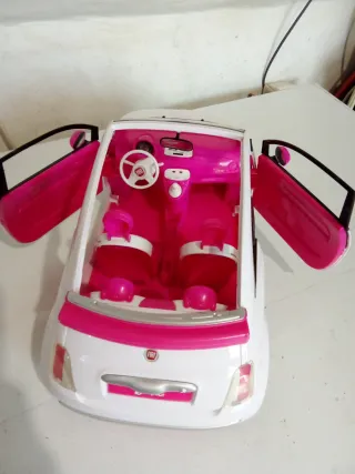 Macchina Barbie Fiat 500 Rosa e Bianco