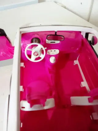 Macchina Barbie Fiat 500 Rosa e Bianco