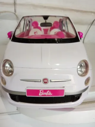 Macchina Barbie Fiat 500 Rosa e Bianco