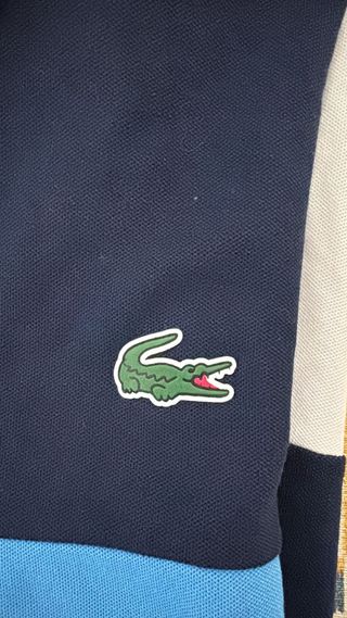 Polo Lacoste Sport Azul y Blanco