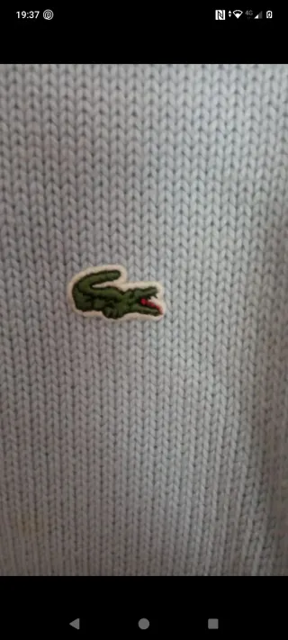 Jersey Lacoste vintage azul