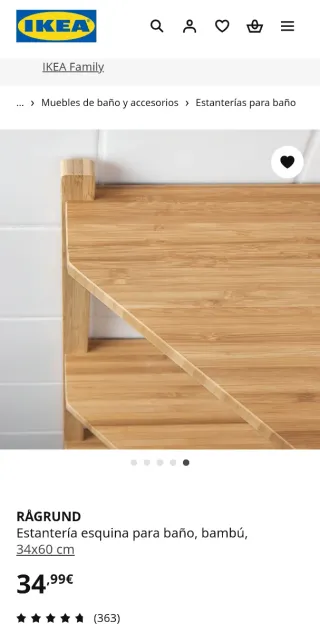 Estantería Esquina Ikea Ragrund Bambú