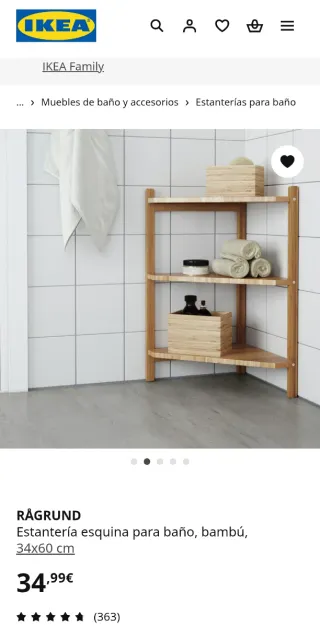 Estantería Esquina Ikea Ragrund Bambú