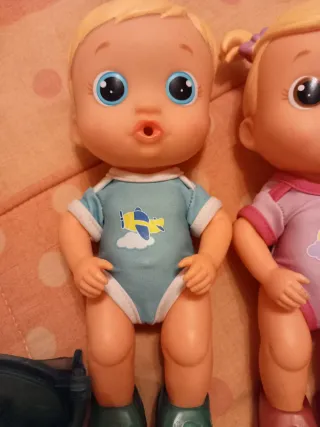 2 bambole pupazzi Bloopies Divers max maschio femm