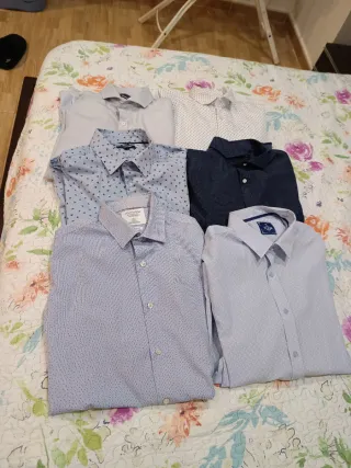 Camisas de vestir azules y blancas LOTE 40