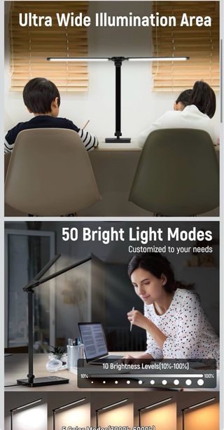 Flexo Escritorio LED Doble Mefine