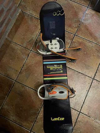 Tabla Snowboard con Fijaciones