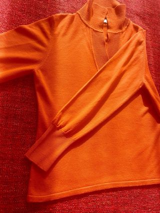 Jersey Escorpion naranja oscuro calderacuello polo