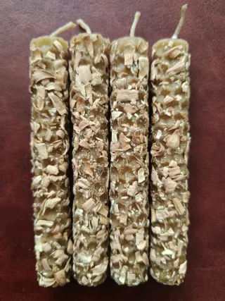 Lote velas cera de abeja 100% natural con Azahar