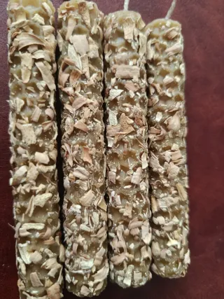 Lote velas cera de abeja 100% natural con Azahar