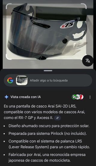Visera Casco Arai R75