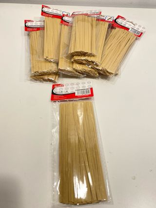 Lote cierres metálicos forrados papel manualidades