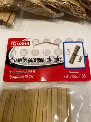 Lote cierres metálicos forrados papel manualidades