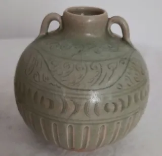 Juego 3 Jarrón Celadon Hecho a Mano