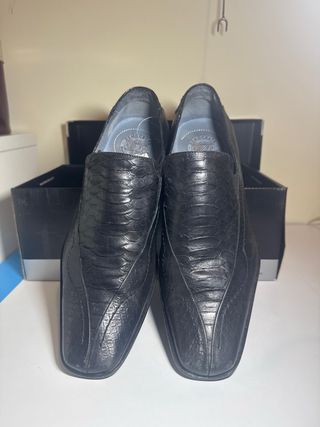 Zapatos Democrata Piel Hombre Negro